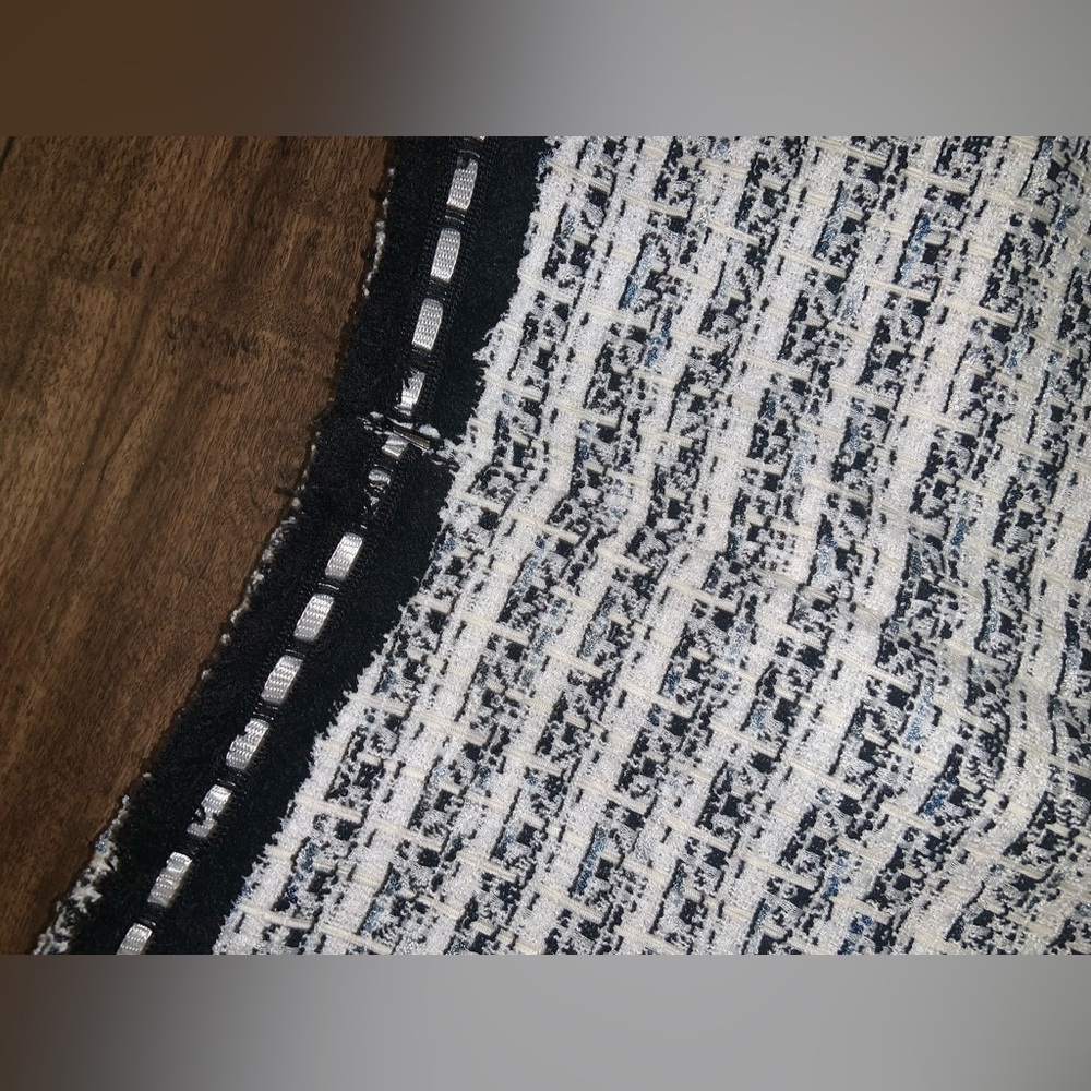 Alexis black white tweed skirt revolve classic winter boho designer casual $300 - Picture 9 of 9